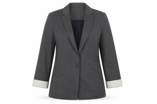 Zara Basic Women’s Grey Slim Fit Blazer Jacket Size 8