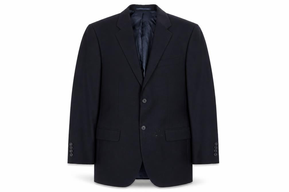 Next Men’s Black Wool Suit Jacket 40R Regular Fit Two Button