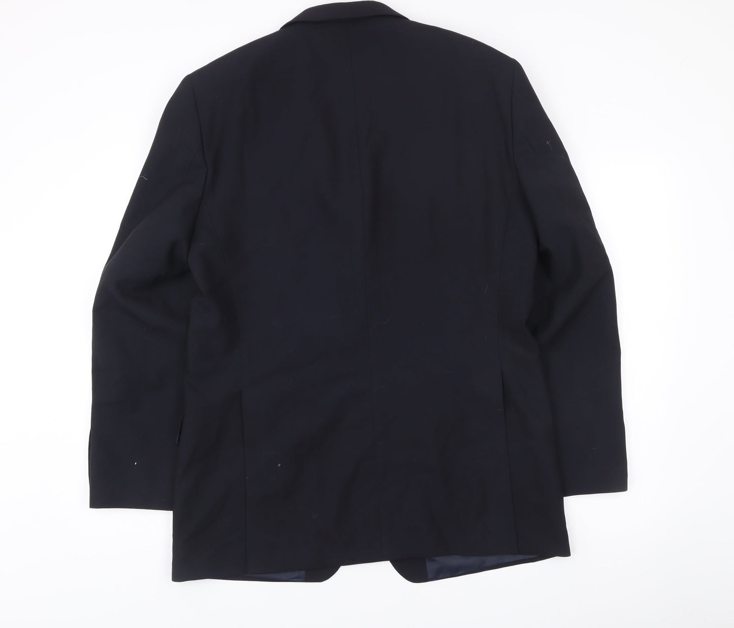 Next Men’s Black Wool Suit Jacket 40R Regular Fit Two Button