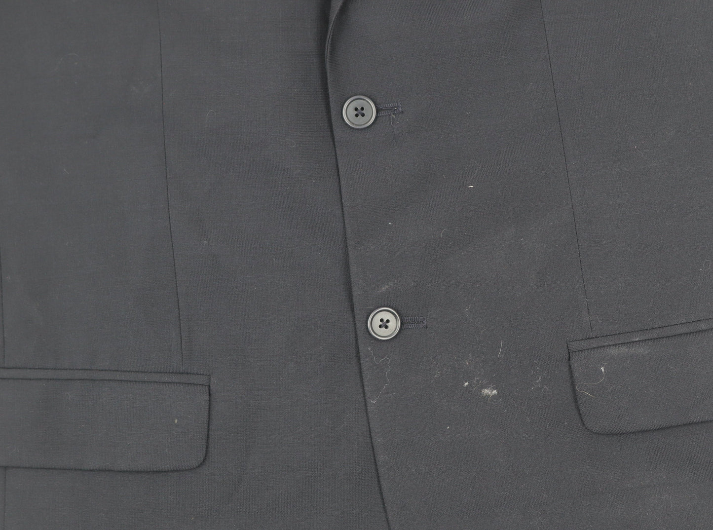 Next Men’s Black Wool Suit Jacket 40R Regular Fit Two Button