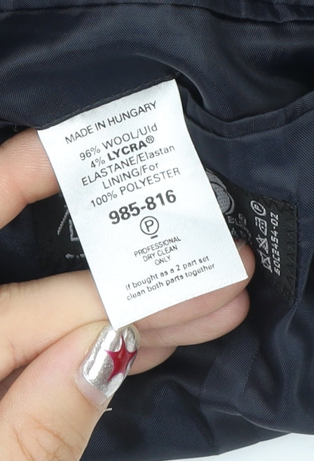 Next Men’s Black Wool Suit Jacket 40R Regular Fit Two Button