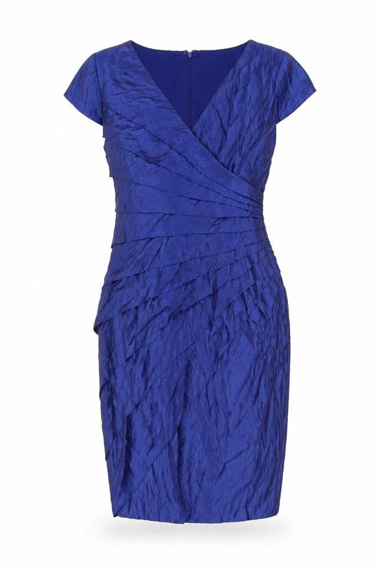 M&Co Boutique Women’s Blue V-Neck Sheath Dress Size 12 Formal Cocktail