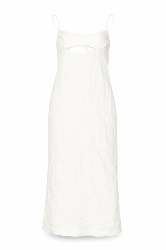 Zara Women’s White Midi Slip Dress Size 12 Viscose Strappy Summer