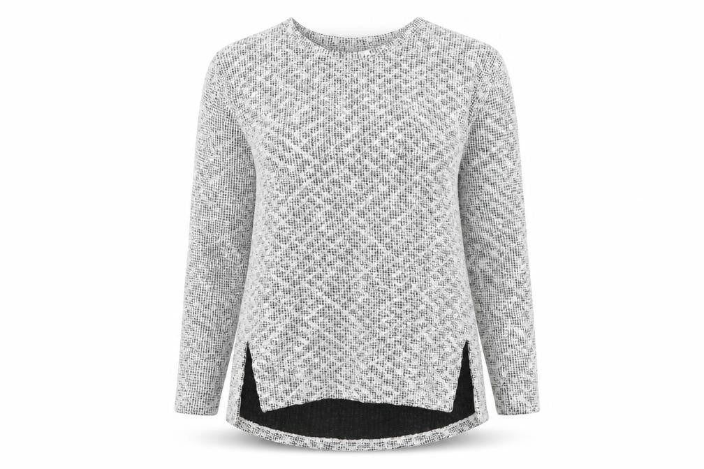 Next Women’s Black White Open-Knit Pullover Jumper Size 10