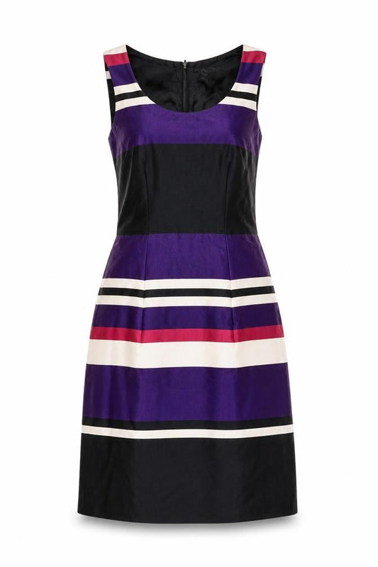 H&M Women’s Sleeveless Striped Sheath Dress Size 6 Multi Knee Length