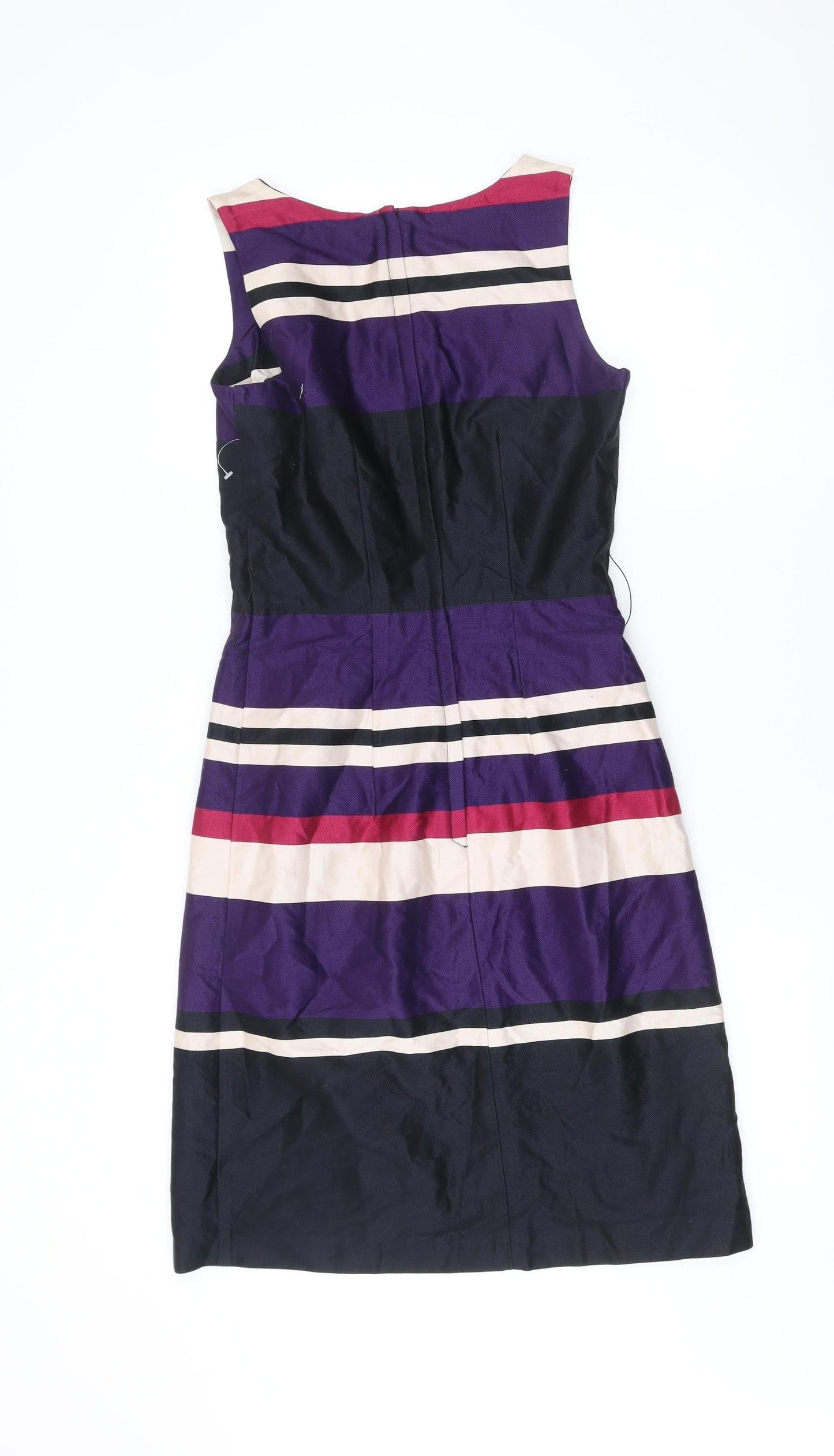 H&M Women’s Sleeveless Striped Sheath Dress Size 6 Multi Knee Length