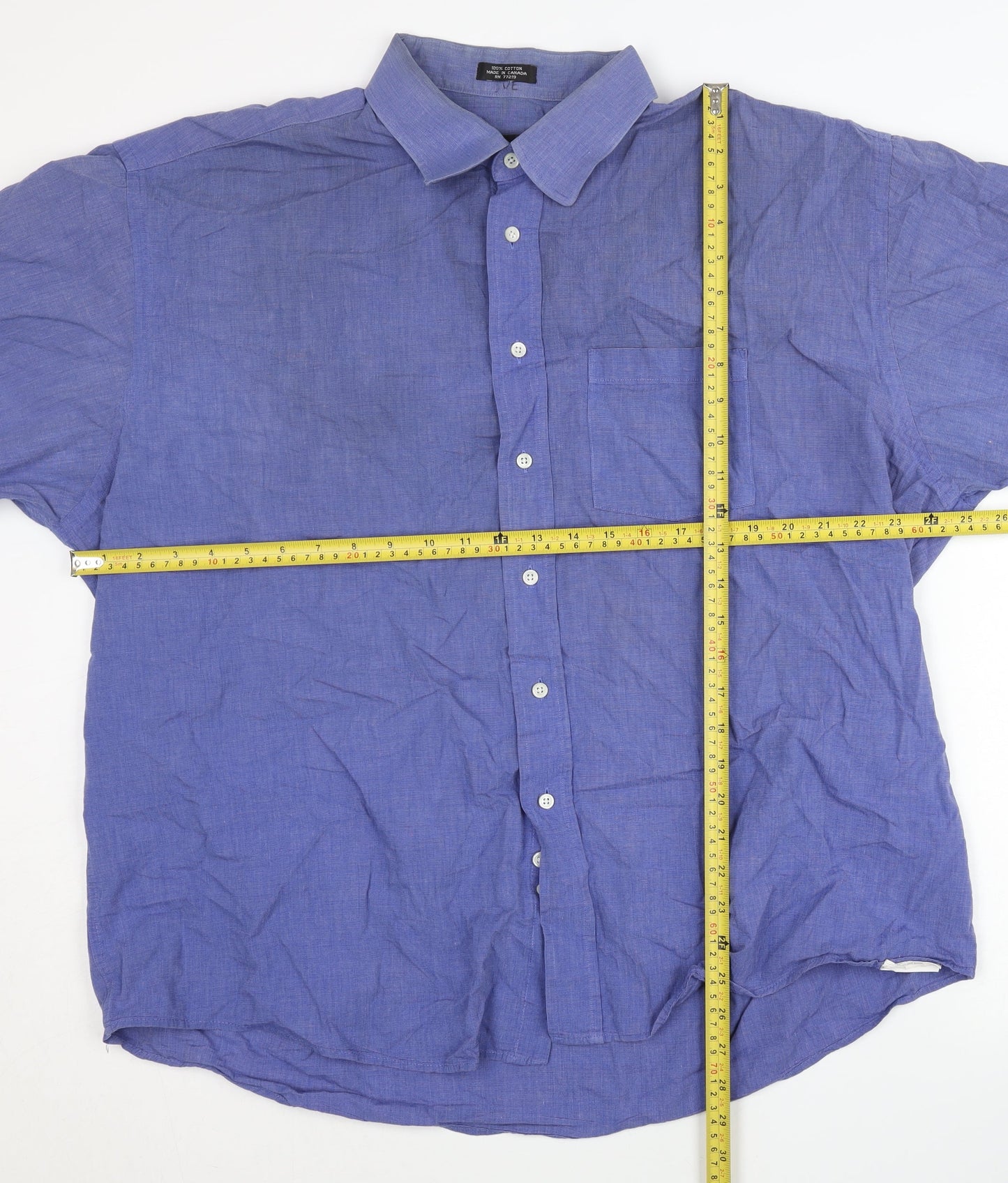 Joseph & Feiss Men’s Blue 18/46cm Point Collar Cotton Dress Shirt