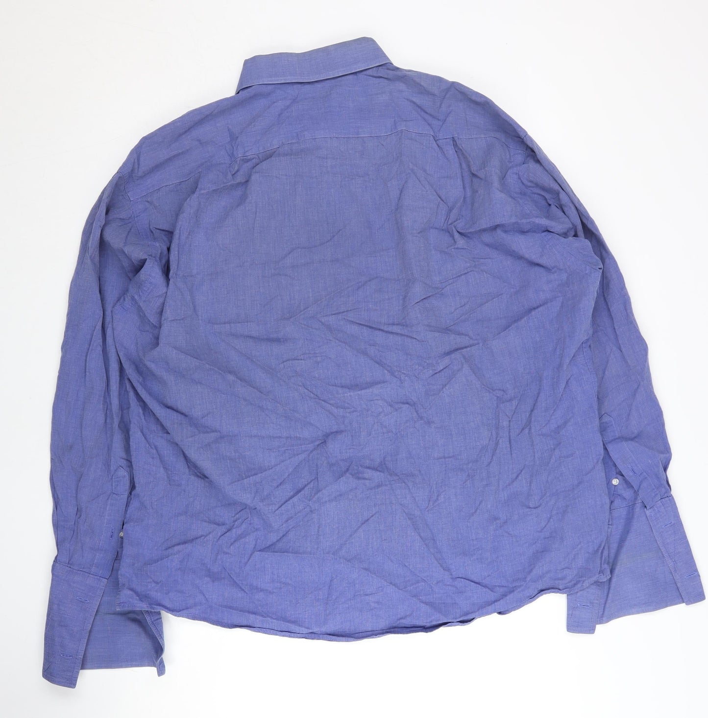 Joseph & Feiss Men’s Blue 18/46cm Point Collar Cotton Dress Shirt