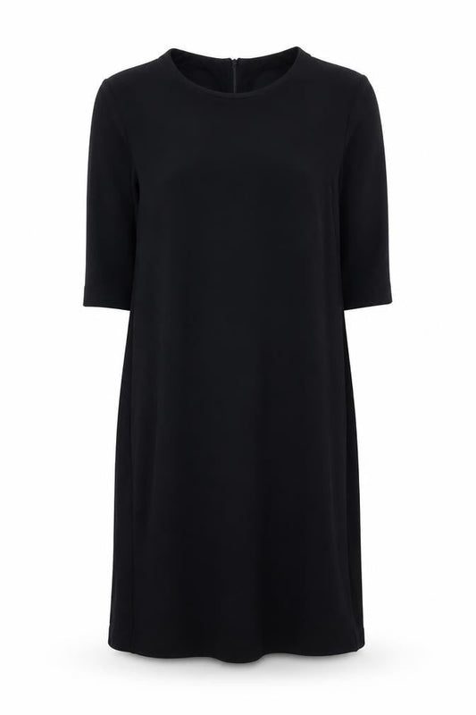 H&M Women’s Black Shift Dress Size 8 Short Sleeve Round Neck