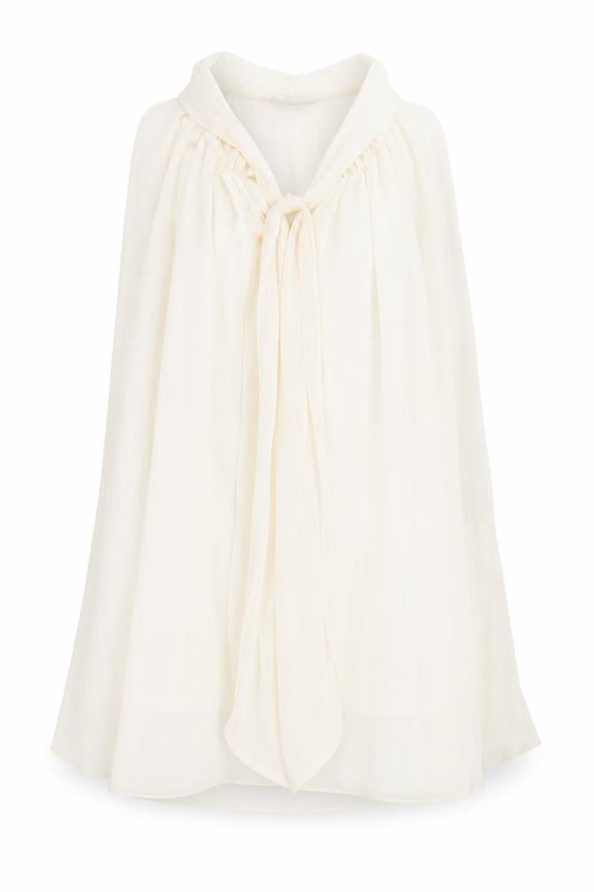 Next Women’s Ivory Halter Neck Chiffon Bow Blouse Size 12