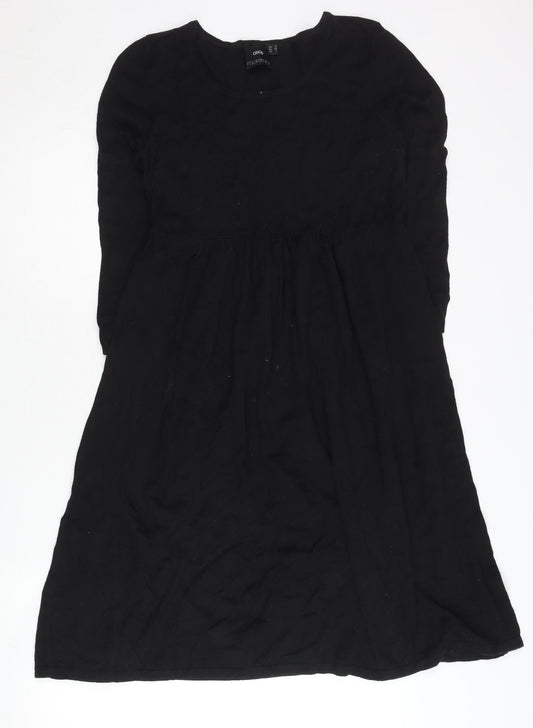 ASOS Maternity Women's Black Knee Length A-Line Dress Size 10