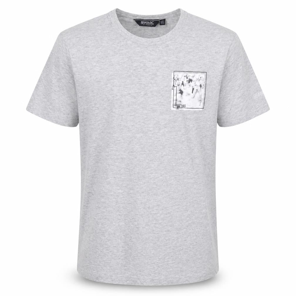 Regatta Men’s Grey Crew Neck Short Sleeve T-Shirt M Regular