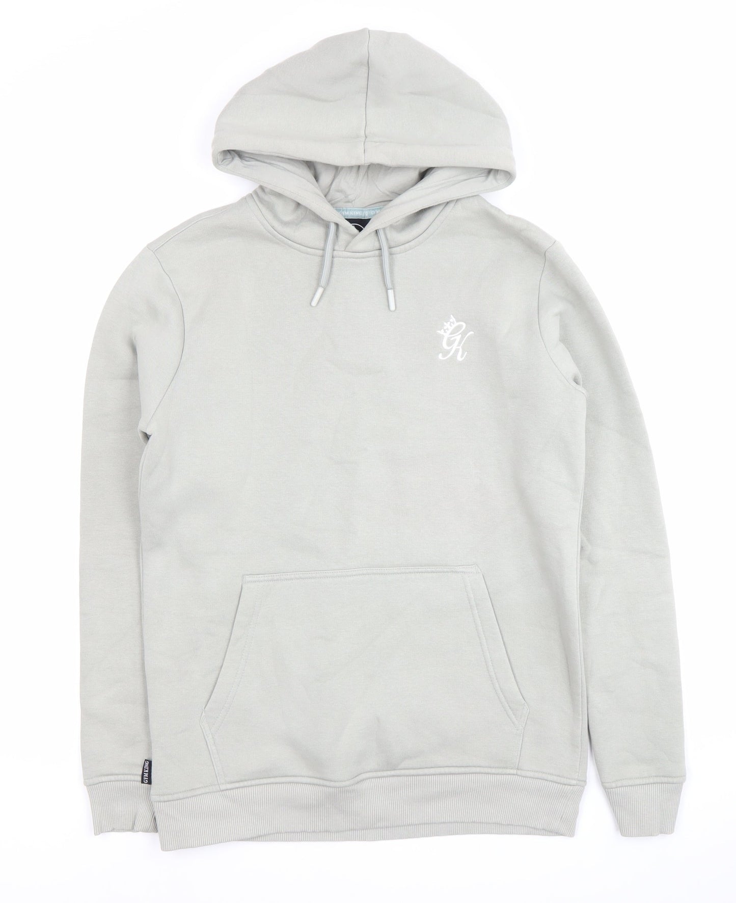 Gym King Men’s Grey Pullover Hoodie XS Slim Fit Logo Hooded