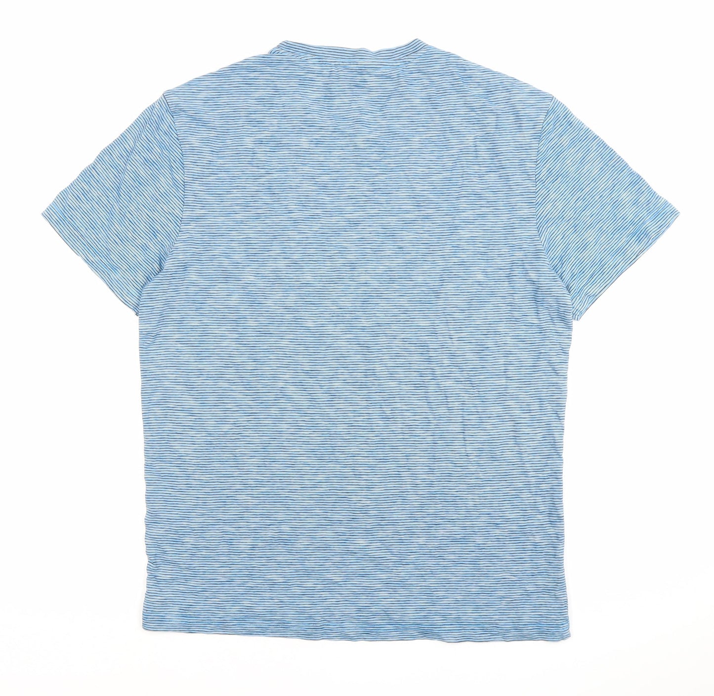 Next Men’s Blue Striped Cotton Crew Neck T-Shirt Size S