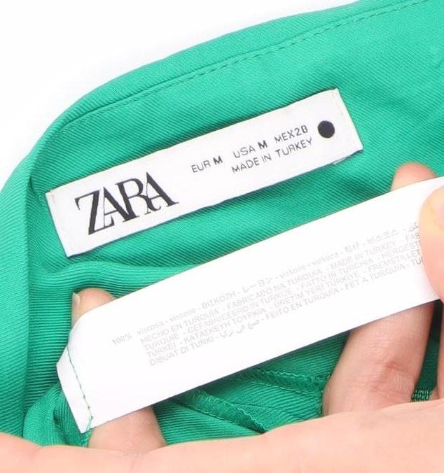 Zara Women’s Green Wrap Midi Skirt Size M Viscose Summer Beachwear