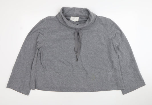 Next Women Grey Cowl Neck Pullover Sweatshirt Size 14
