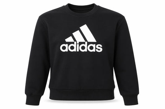 Adidas Womens Black M Pullover Sweatshirt Logo Sportswear