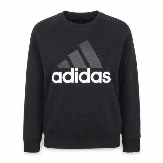 Adidas Womens Black Pullover Sweatshirt Size 12 Logo Sports Top