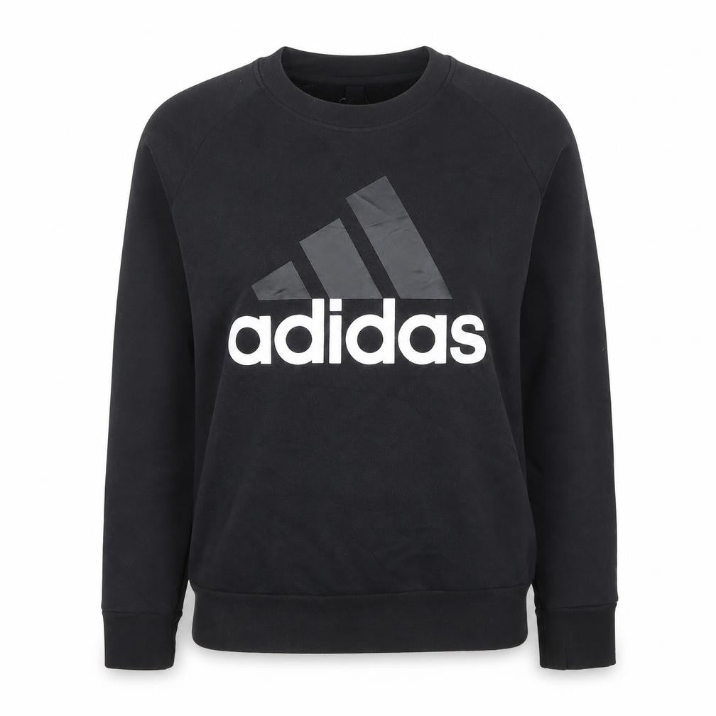 Adidas Womens Black Pullover Sweatshirt Size 12 Logo Sports Top