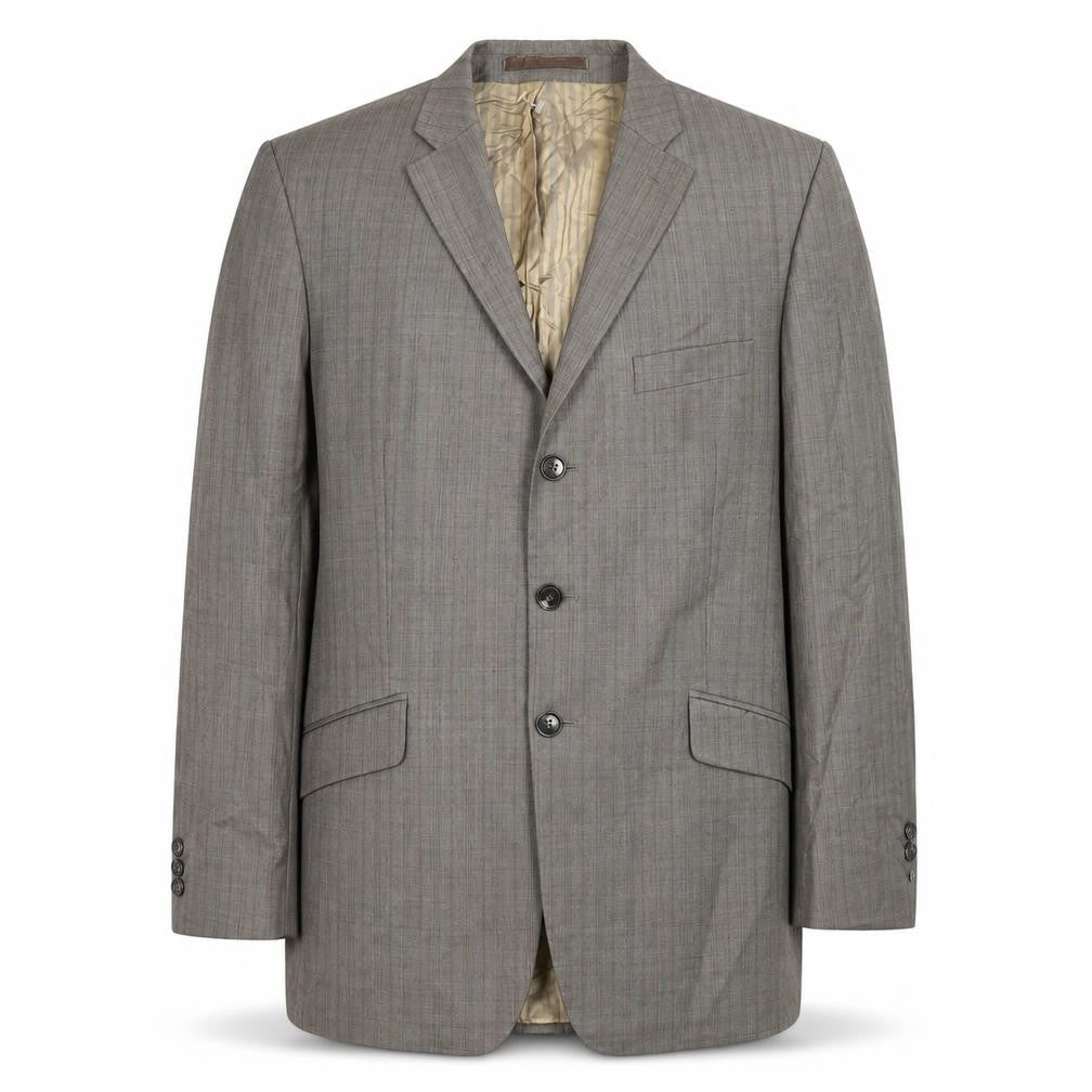 Jeff Banks Men’s Brown Checked Wool Blazer Jacket Size 42 Regular