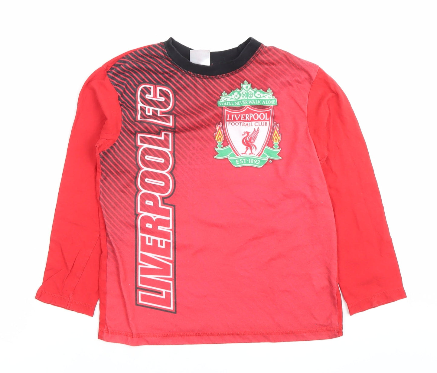Liverpool FC Boys Red Long Sleeve Football T-Shirt 9-10 Years