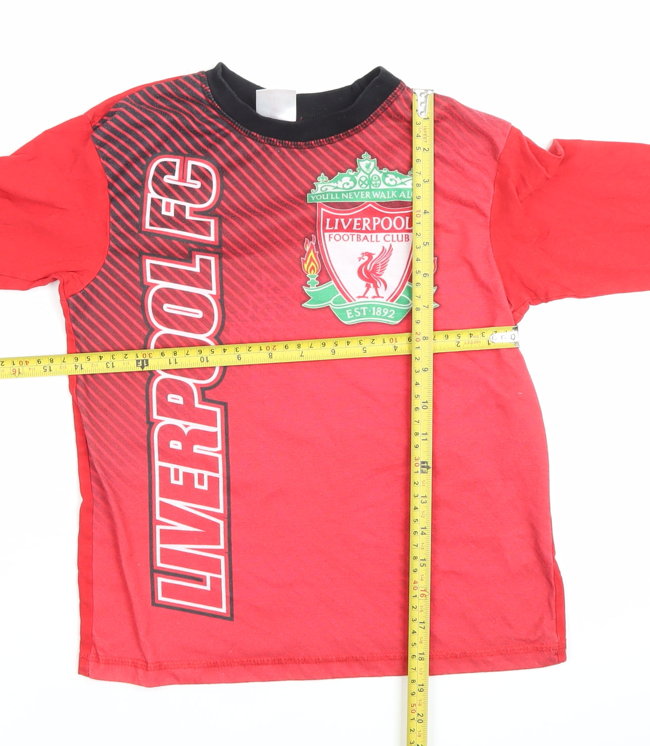 Liverpool FC Boys Red Long Sleeve Football T-Shirt 9-10 Years