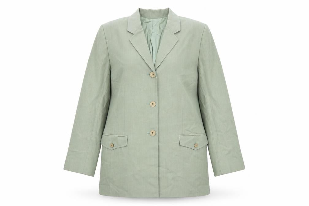 Viyella Womens Green Size 14 Single Breasted Suit Jacket