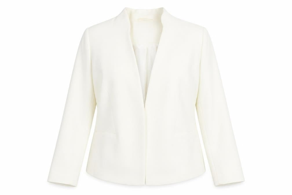 Wallis Women’s White Shawl Collar Suit Jacket Size 12 Work Formal