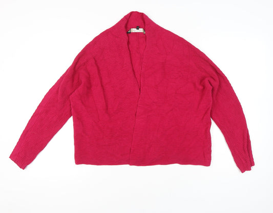 Principles by Ben de Lisi Womens Pink Cardigan L Knit Open Front