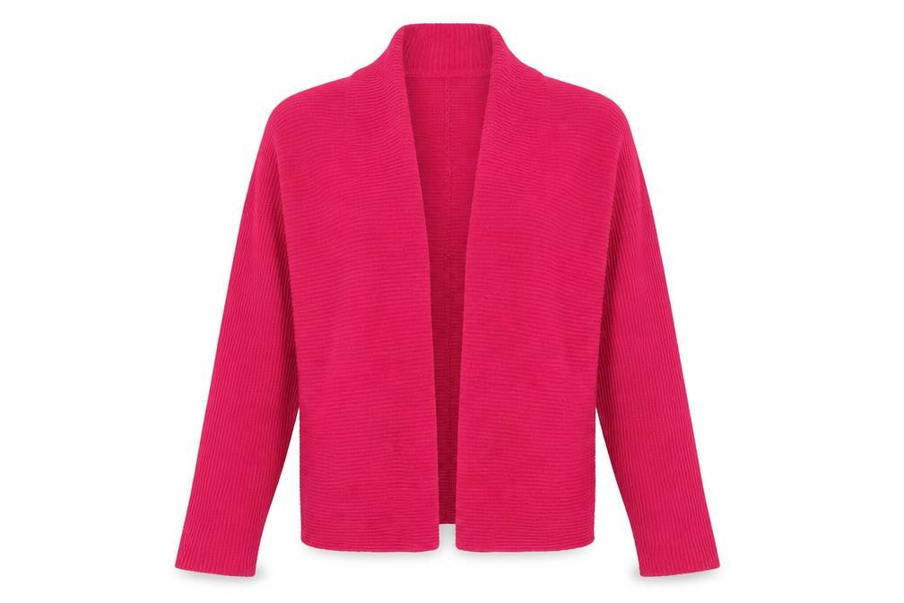 Principles by Ben de Lisi Womens Pink Cardigan L Knit Open Front