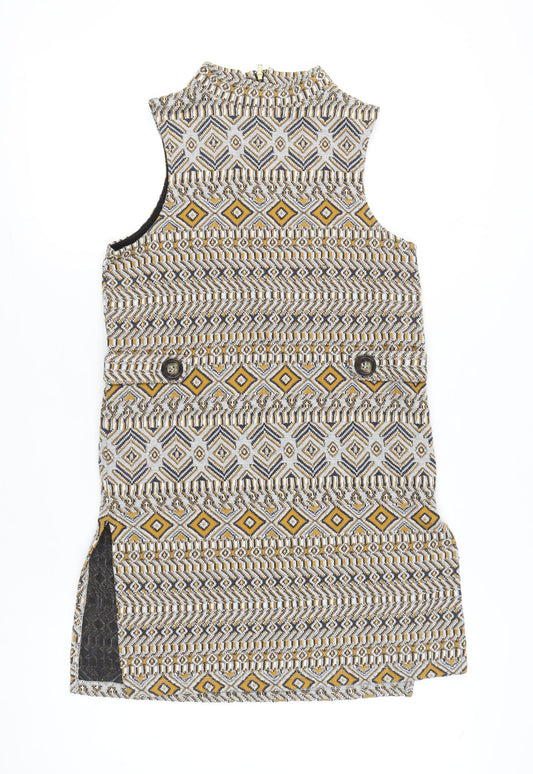River Island Womens Multicoloured Size 8 Sleeveless Tunic Blouse