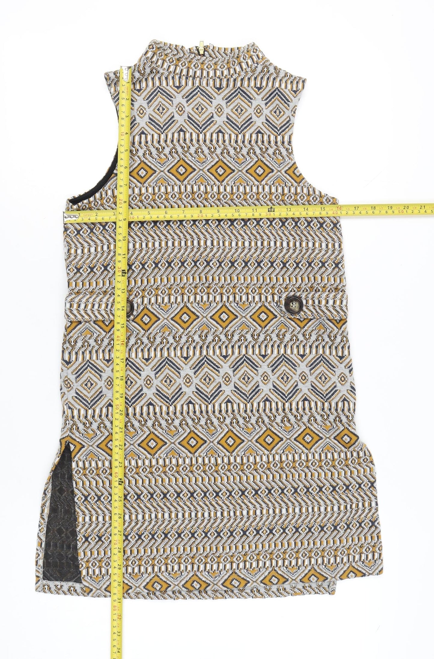 River Island Womens Multicoloured Size 8 Sleeveless Tunic Blouse