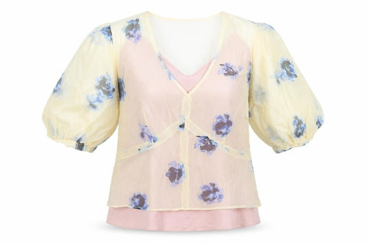 Marks and Spencer Womens Multicoloured Size 6 Wrap Floral Blouse
