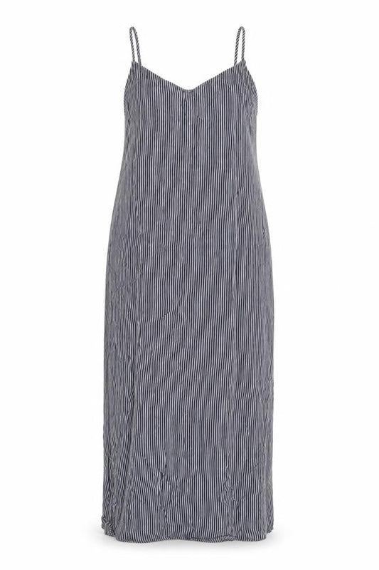 Marks & Spencer Women’s Blue Striped Midi Slip Dress Size 10
