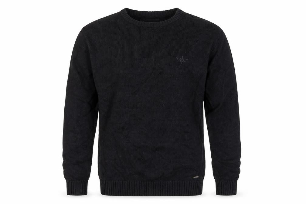 Firetrap Mens Black XL Crew Neck Pullover Jumper Knitwear Casual