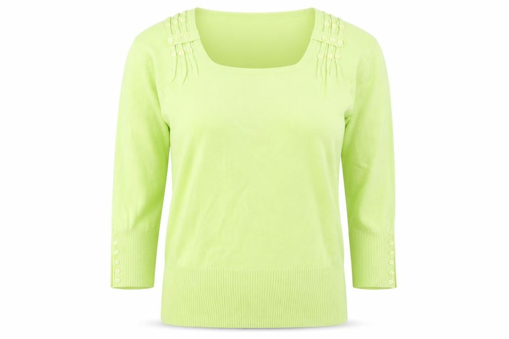 Roman Originals Womens Green Size 16 Pullover Square Neck Jumper