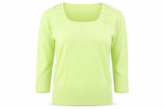 Roman Originals Womens Green Size 16 Pullover Square Neck Jumper