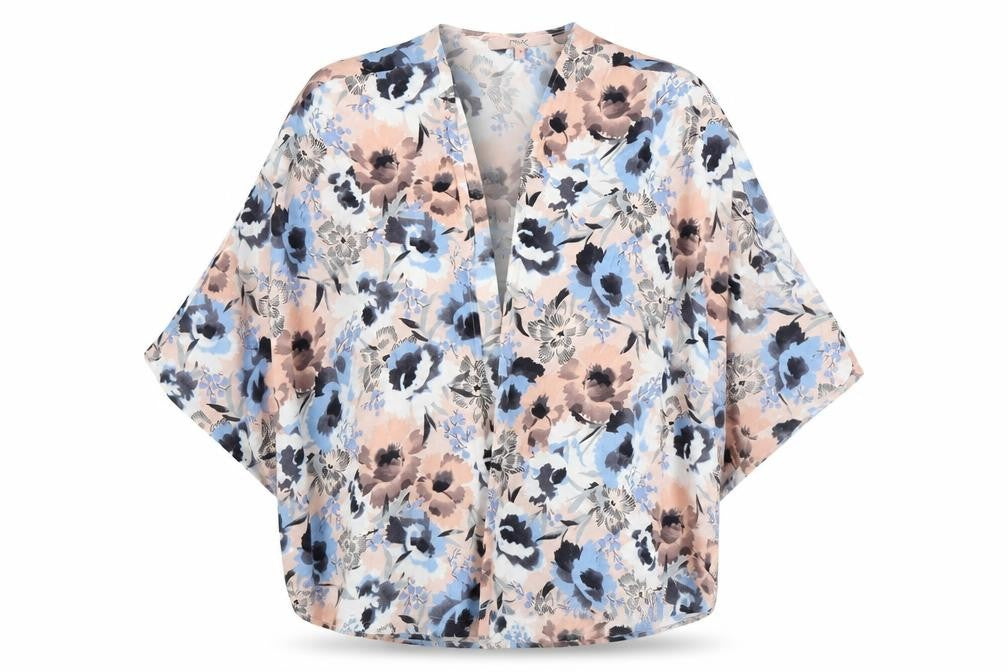 Next Womens Multicoloured Floral Kimono Blouse Size 10 Viscose