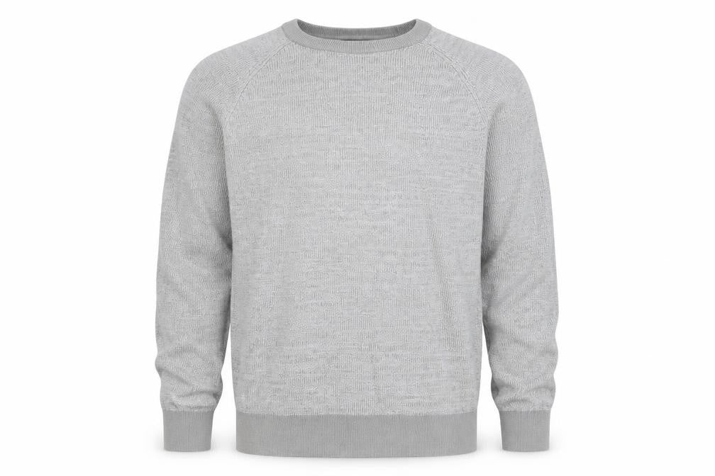 Express Men’s Grey Cotton Crew Neck Jumper Size L Regular Fit