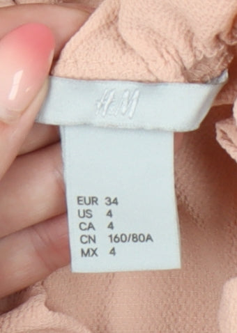 H&M Women’s Beige Knee Length Sleeveless Shift Dress Size 6