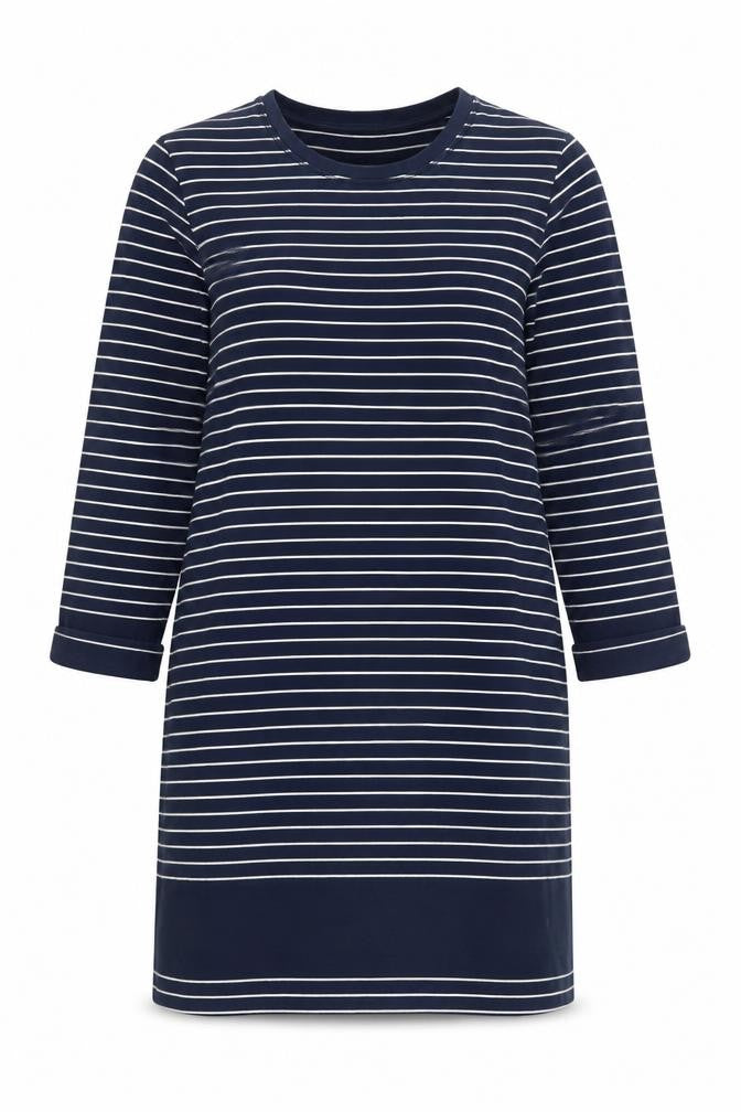 Whistles Women’s Blue Striped Jersey Shift Dress UK 12