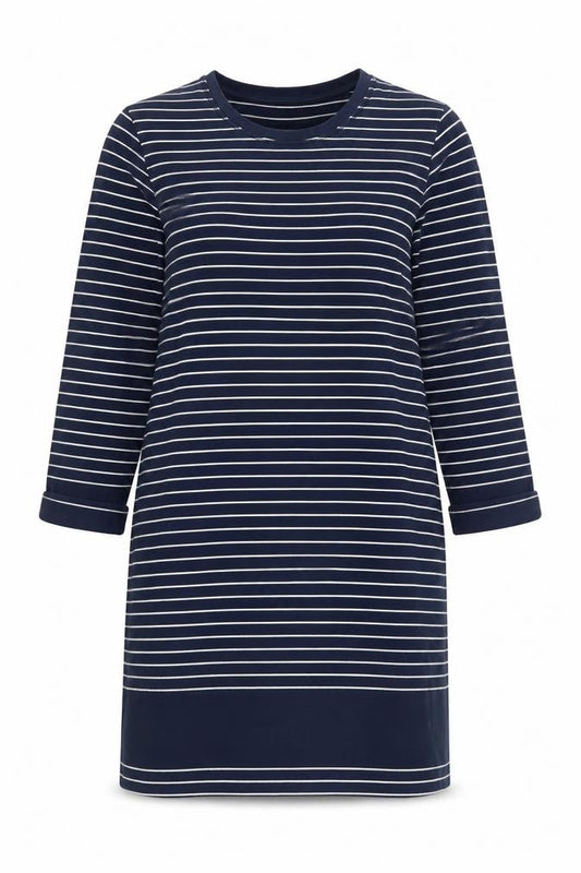 Whistles Women’s Blue Striped Jersey Shift Dress UK 12