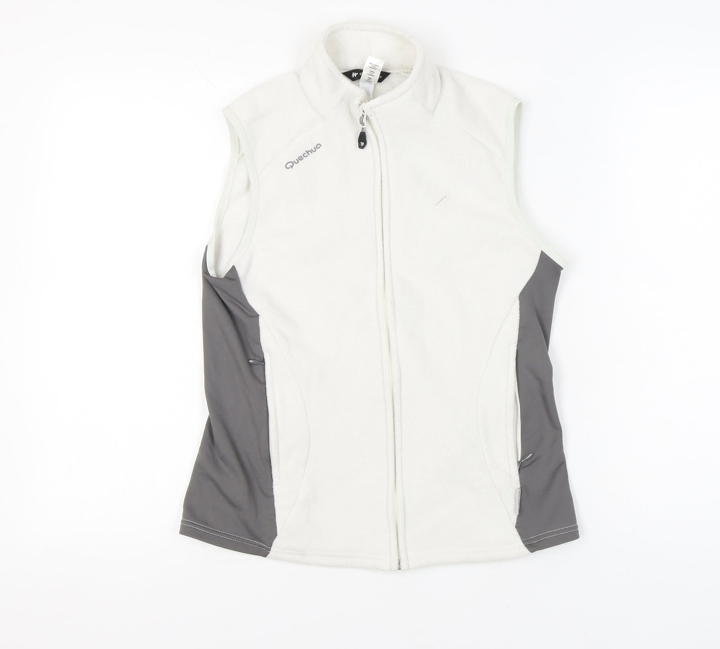 Quechua Womens White Fleece Waistcoat Bodywarmer Size 12