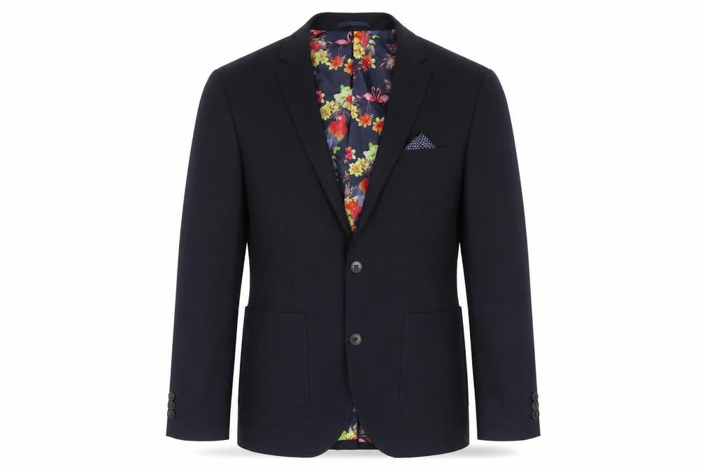Moss London Men's Blue Blazer Jacket 38 Regular Polyester Viscose