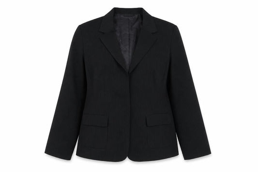 Next Womens Black Pinstripe Blazer UK 18 Regular Fit Work Jacket