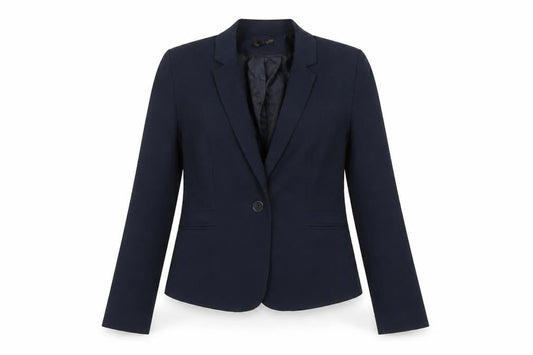 Topshop Women’s Blue Blazer UK 10 Regular Fit One Button Tailored Jacket