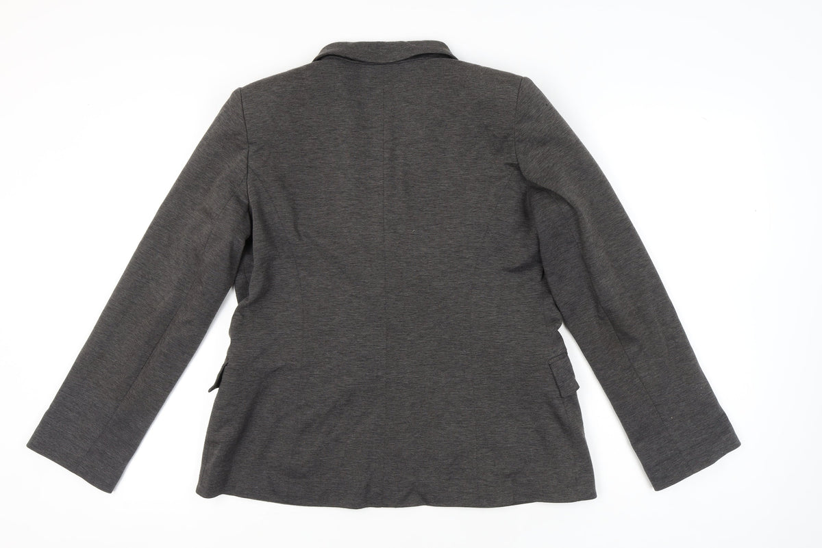 Oasis Women’s Grey Blazer Jacket L Regular Fit Business Casual