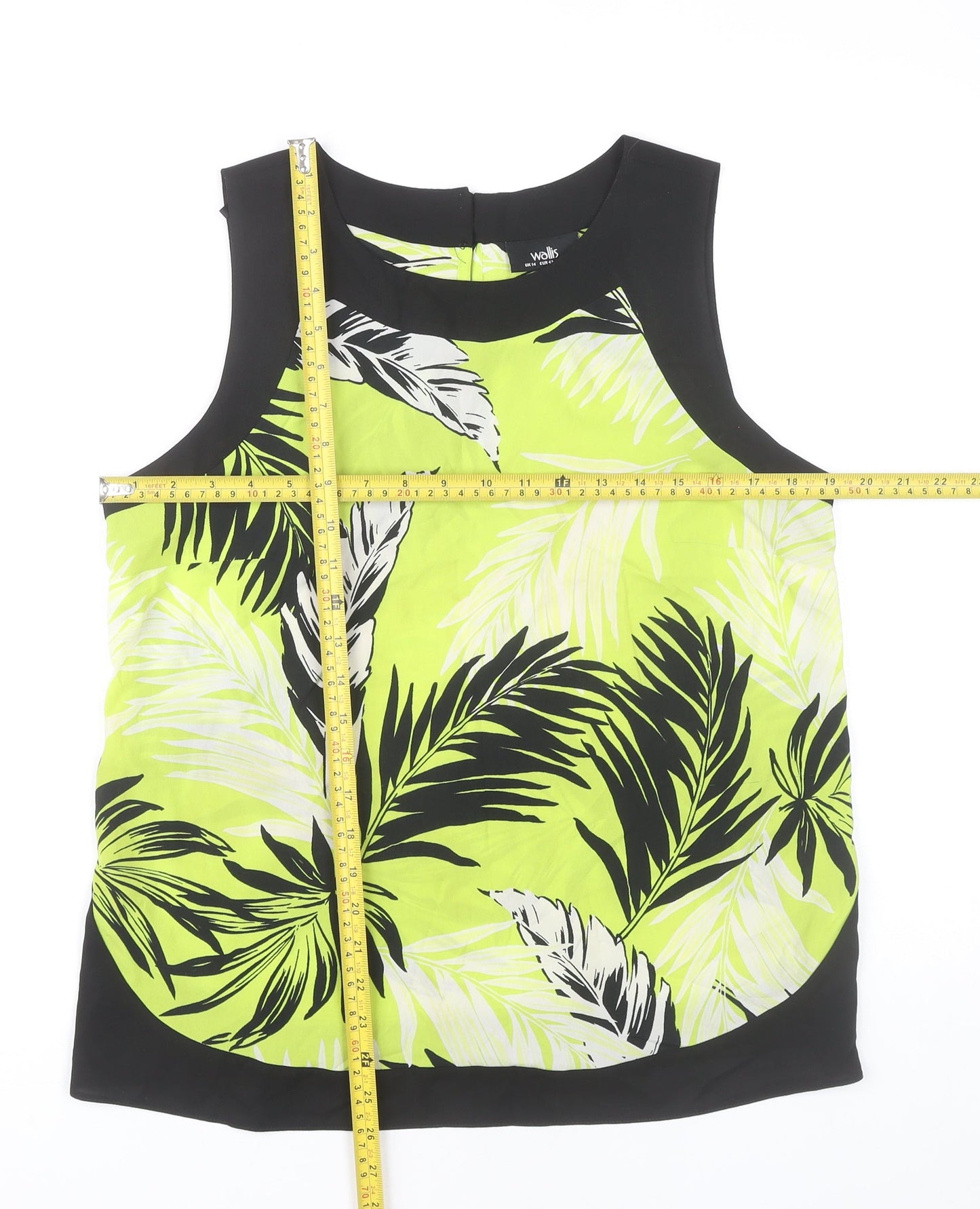Wallis Womens Multicoloured Size 14 Sleeveless Tunic Blouse