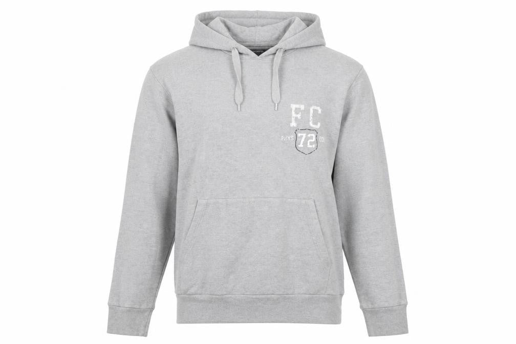 French Connection Mens Grey Pullover Hoodie Size M Logo Graphic