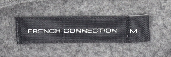 French Connection Mens Grey Pullover Hoodie Size M Logo Graphic